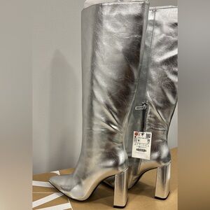 ZARA Metallic Boots